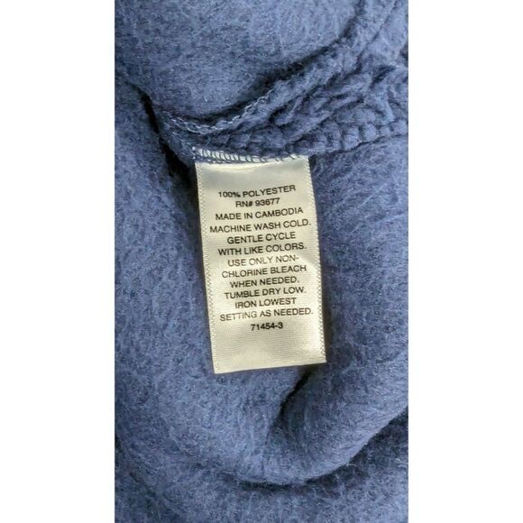 St. Johns Bay Women Size PM Sherpa Mock Neck Long Sleeve Pullover Blue Very Soft - Picture 11 of 11